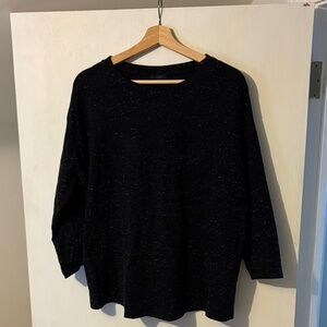 COS Black Speckled Women's long sleeve top. M. NWOT.